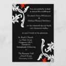Search for black white red damask wedding invitations Flowers