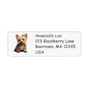 Search for yorkie puppy return address labels Terrier