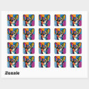 Search for pop art dog stickers Fun