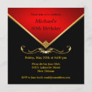 Search for elegant red and gold birthday invitations Black