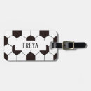 Search for kids football luggage tags Footballer
