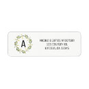 Search for gold wreath return address labels Elegant