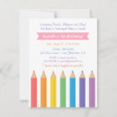 Search for coloured pencil invitations Kids
