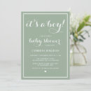 Search for elegant calligraphy baby shower invitations Sage green
