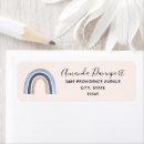 Search for peach and blue return address labels Boho