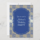 Search for pisces birthday invitations Blue