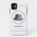 Search for name on hat iphone cases Black