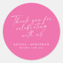 Search for thank you for celebrating with us wedding stickers Minimalist
