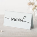 Search for reserved tabletop signs Calligraphy