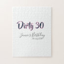 Search for 30th birthday puzzles Calligraphy typography elegant