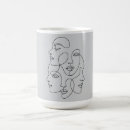 Search for minimalist abstract mugs Line drawing