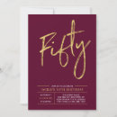 Search for chic 50th birthday invitations Fifty