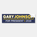 Search for gary johnson for president bumper stickers Election