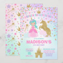 Search for princess unicorn invitations Pink and gold