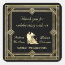 Search for art deco wedding stickers Bride and groom
