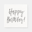 Search for happy birthday napkins Typography