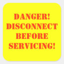 Search for yellow warning sign stickers Danger