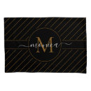 Search for gold stripes pillowcases Black and gold