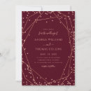 Search for rose gold and burgundy invitations Maroon