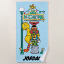 Search for big bird beach towels Ernie