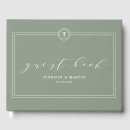 Search for monogram wedding guest books Minimal