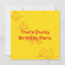 Search for ducky birthday invitations Yellow
