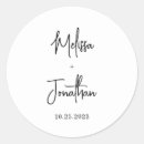 Search for handwritten script wedding stickers Simple