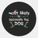 Search for dog decor stickers Santa claus