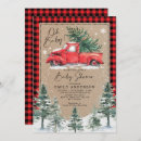 Search for red truck baby shower invitations Rustic