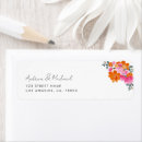 Search for pink orange floral return address labels Botanical
