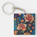 Search for stained glass key rings Botanical