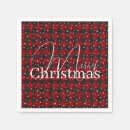 Search for red and black napkins Rustic
