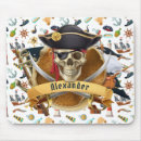 Search for pirate with sword mousepads Skull and crossbones