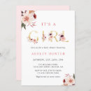Search for elegant baby girl shower invitations It's a girl