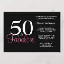 Search for pink and black 50th birthday invitations Fun