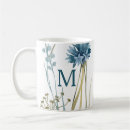 Search for monogram light blue white mugs Modern