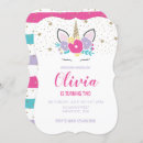 Search for gold unicorn birthday invitations Glitter