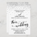 Search for silver confetti wedding invitations Typography
