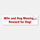 Search for missing dog bumper stickers Reward