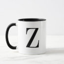 Search for letter z mugs Black and white