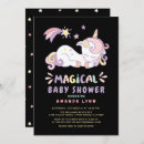 Search for magical unicorn baby shower invitations Colourful