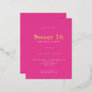 Search for hot pink sweet 16 invitations 16th birthday party