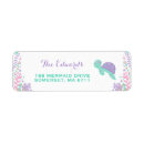 Search for mermaid birthday party return address labels Magical