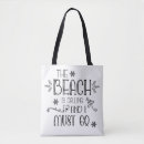 Search for funny beach sayings tote bags Vacation