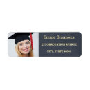 Search for chalkboard blue return address labels Graduation