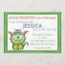 Search for little monster baby shower invitations Green