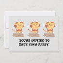 Search for yoga birthday invitations Cat
