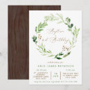 Search for wreath christening invitations Rustic