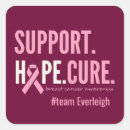 Search for breast cancer support stickers Hope