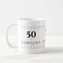 Search for silver and black mugs 50th birthday